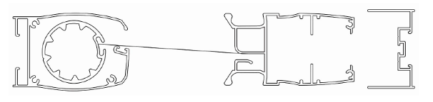 Profils de la cassette, de la barre de tirage et de la fermeture